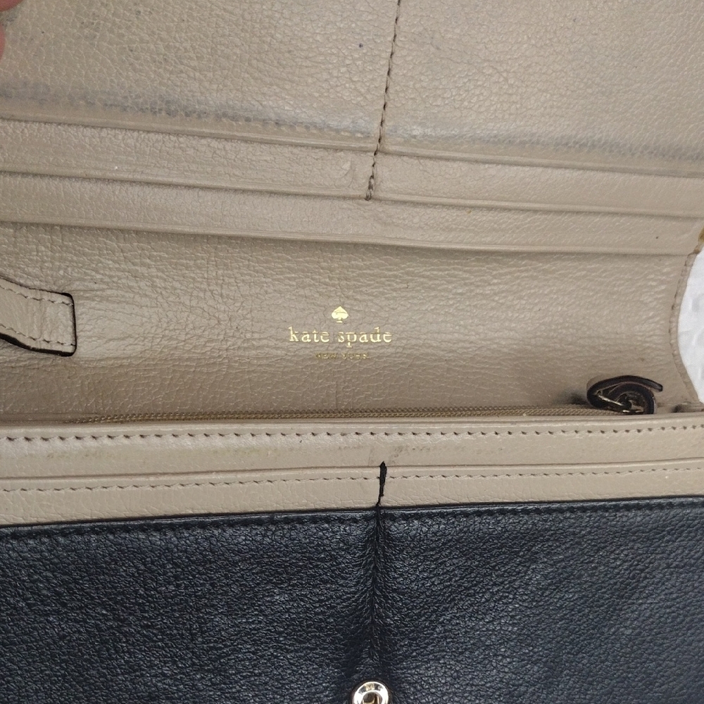 Kate Spade Black and Cream Bow Wallet - Picture 13 of 15